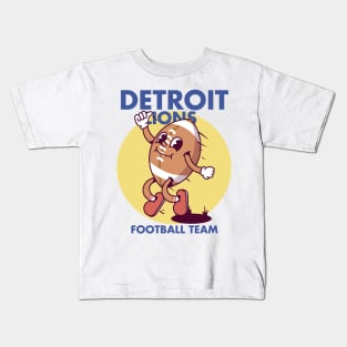 Detroit lions, Vintage Character Cartoon Kids T-Shirt